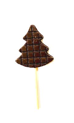 Sucette sapin de Noël  chocolat noir