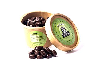 POT DE PEPITES CHOCOLAT NOIR AMANDE 100G