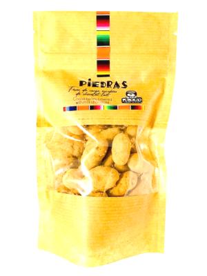 Piedras ( fèves de cacao enrobées  de chocolat au lait et saupoudrées de cacao amer))