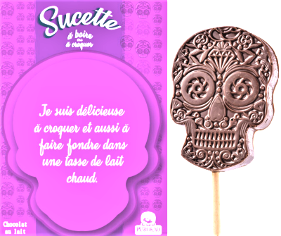 SUCETTE CALAVERA CHOCOLAT AU LAIT  ARTISANAL