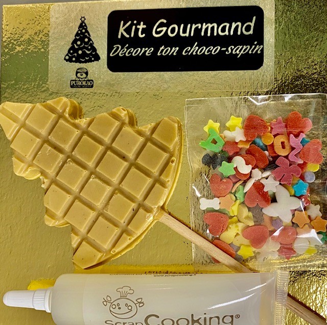 KIT DECO CHOCO SAPIN BLANC