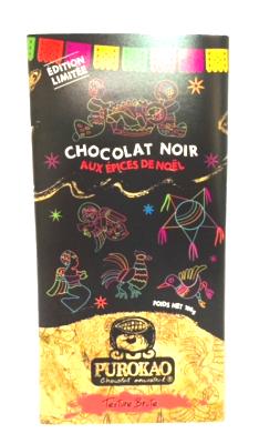 Tablette chocolat noir 5  épices de Noël